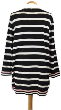 Gerry Weber Damen Pullover schwarz- weiß gestreift- L/ 40 - Bild 2