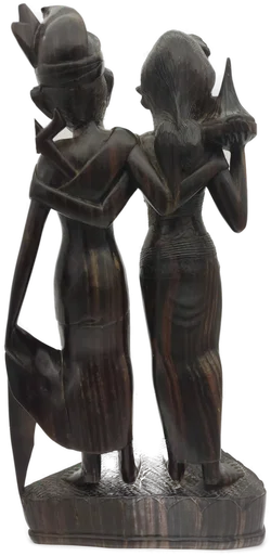 Hochzeitspaar-Figur Holz handgeschnitzt | Bali-Schatz - Bild 2