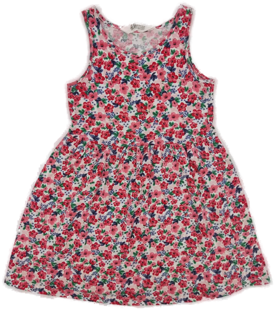 H&M Kinder Kleid mehrfarbig Gr.110/116 - Bild 1