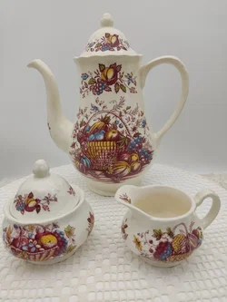 Royal Tudor 'Fruits & Flowers Kaffee- und Teeservice Keramik | Englischer Schatz - Bild 3
