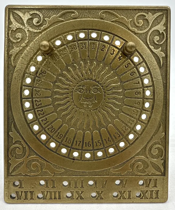 Vintage - Messing Tischkalender - Bild 4