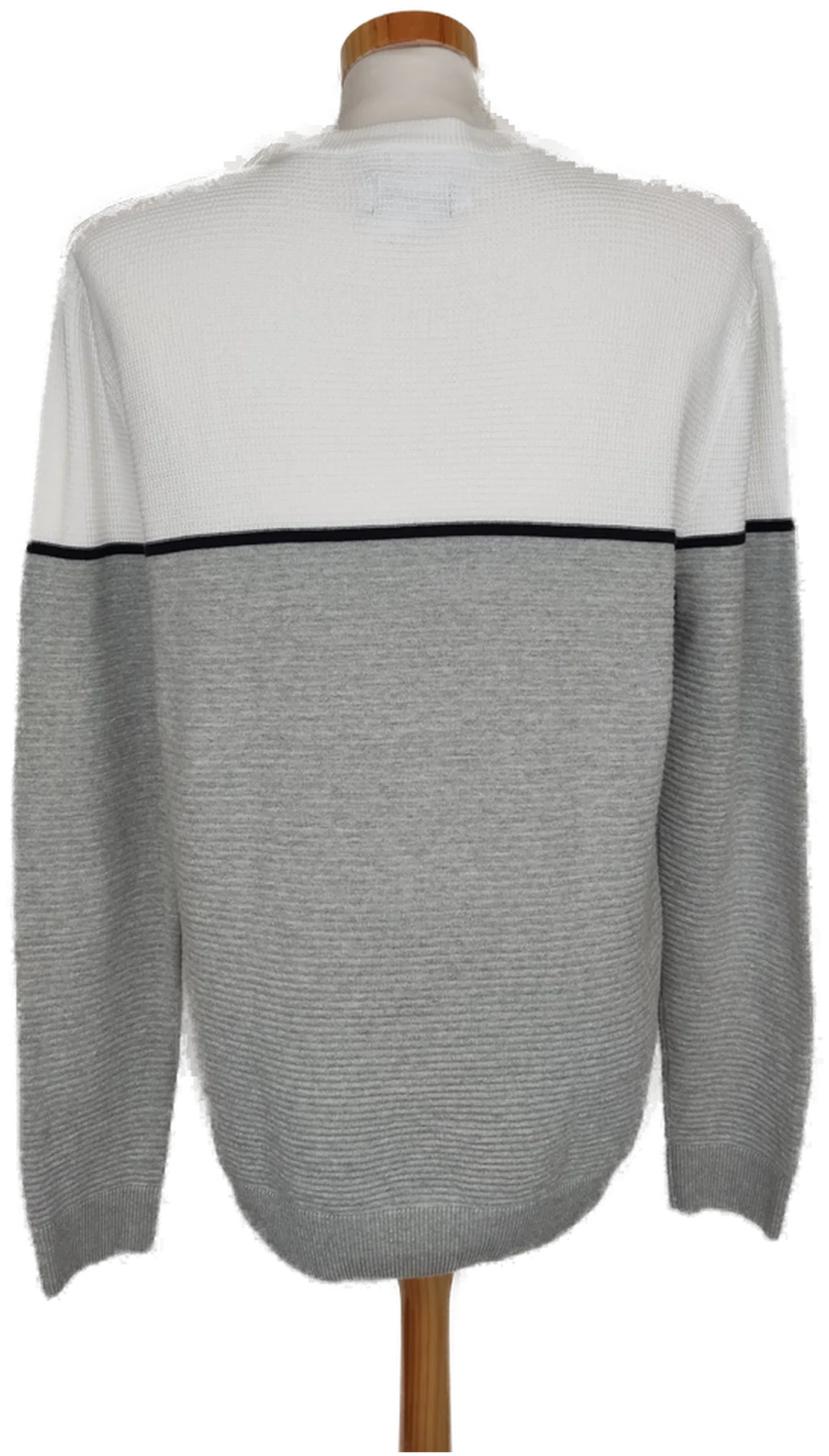 Jack & Jones Herren Pullover grau/weiß - M/48 – Bild 2