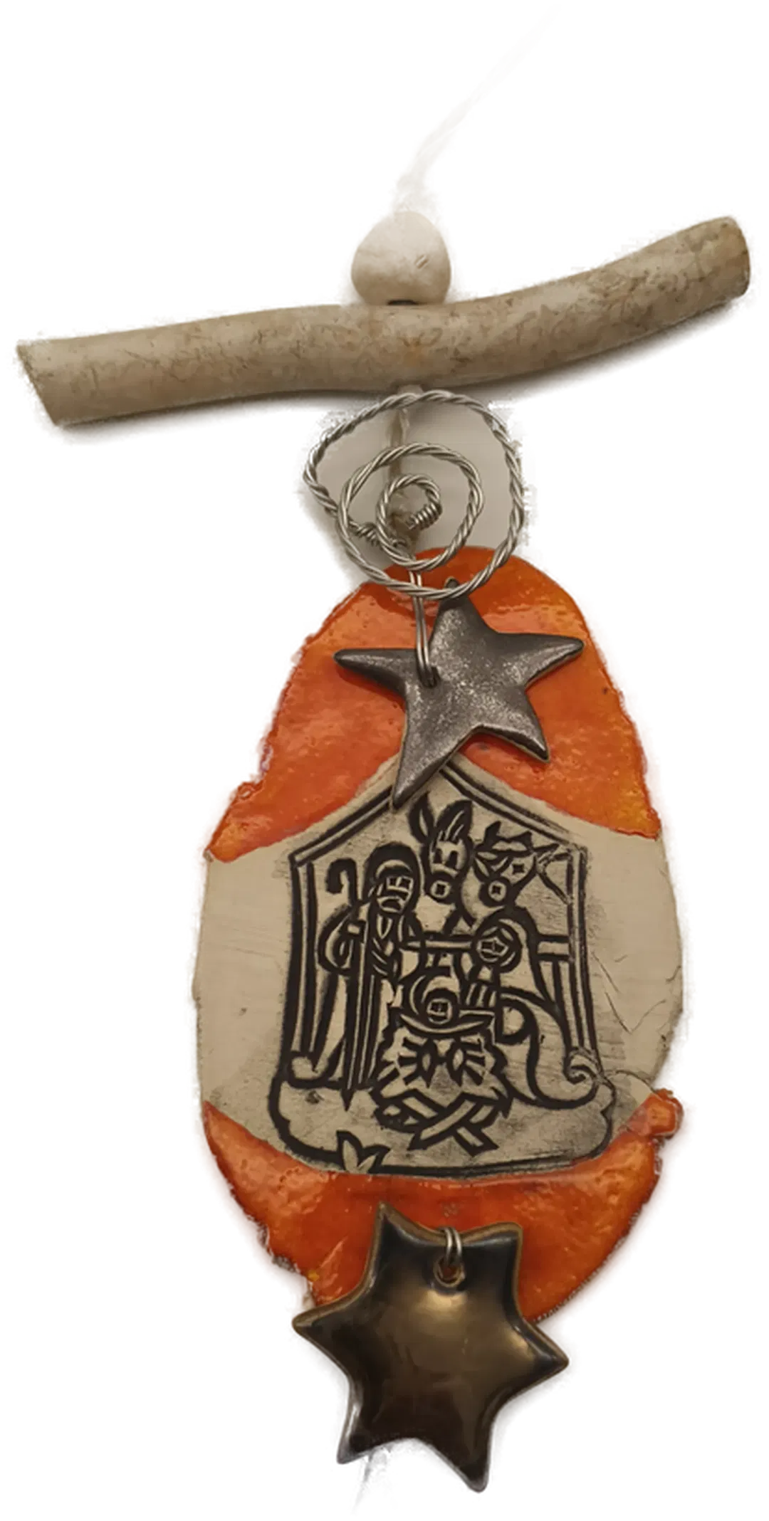 Deko Weihnachten, Keramik orange - Bild 4