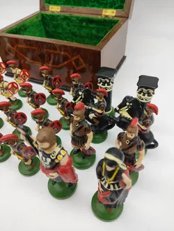 Römisches Vintage Schachset aus Metall - Bild 7