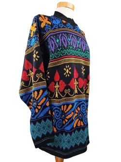 Vintage Damen Pullover, multicolor - Gr. M/38 - Bild 2