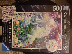 Puzzle Ravensburger 500 Stk Einhorn mit Dekosteinen - Bild 1