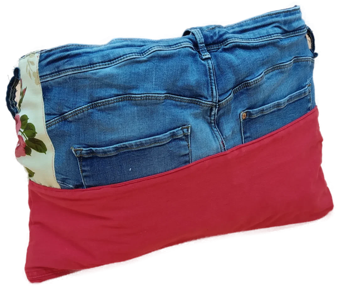 Jeans-Upcycling Laptoptasch – Bild 2