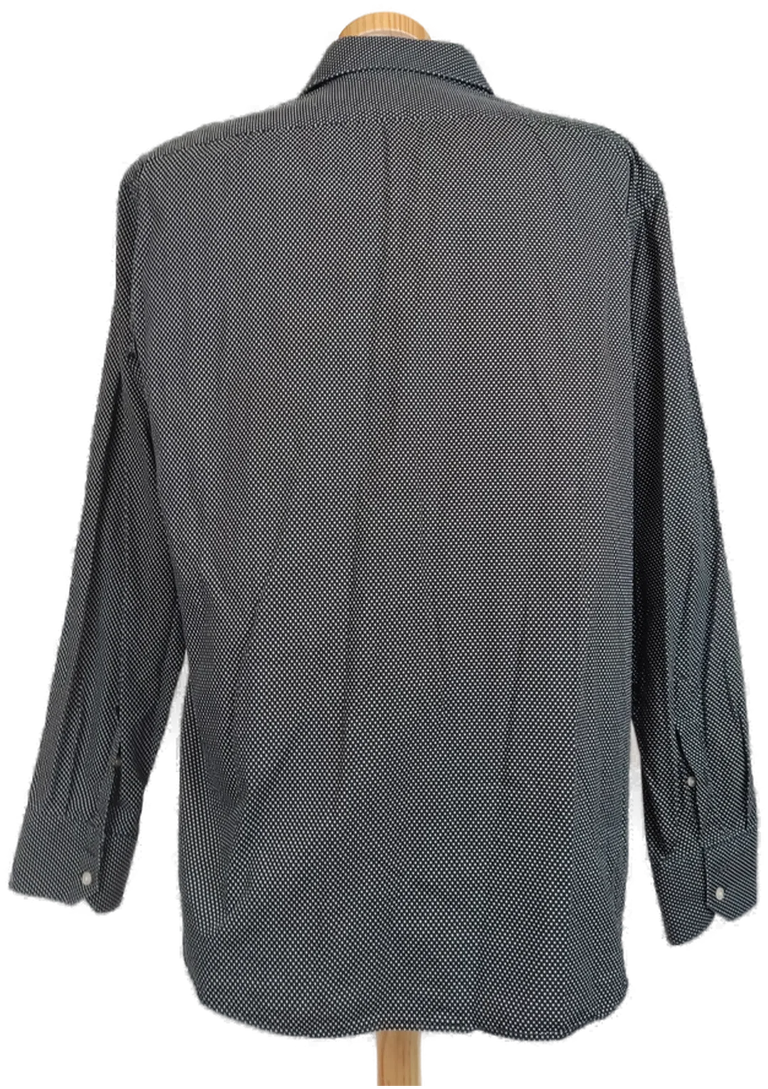 Hugo Boss Herren Hemd schwarz/weiß gepunktet Gr. 44 (17.5) – Bild 2