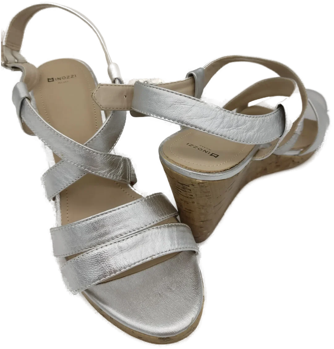 Minozzi  Milano Damenriemensandalen, silber, Größe: 40 – Bild 2
