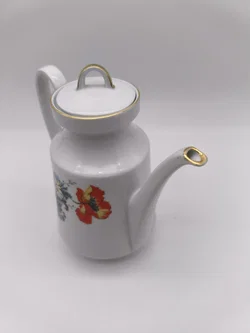 Vintage Kaffeekanne/Teekanne, Bareuther Waldsassen - 100 Jahre Jubiläum, Wildblumen, Sammlerstück – Vorschau 3