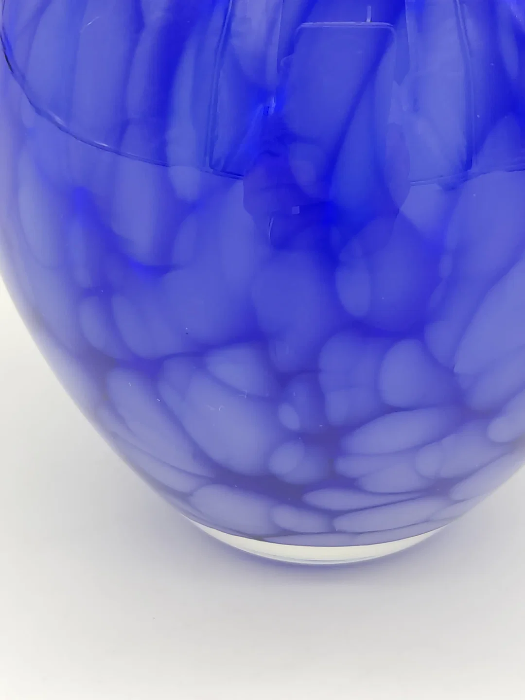 Kleine Vintage Glasvase - blau – Bild 2