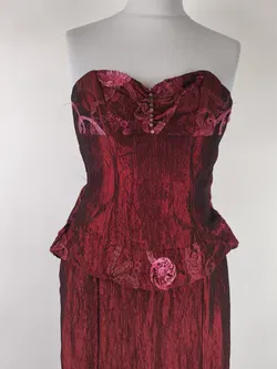 komplettes Kostüm Biedermeierstil - Rock, Korsett, Jacke und Handtasche - Handgenäht - Bild 3