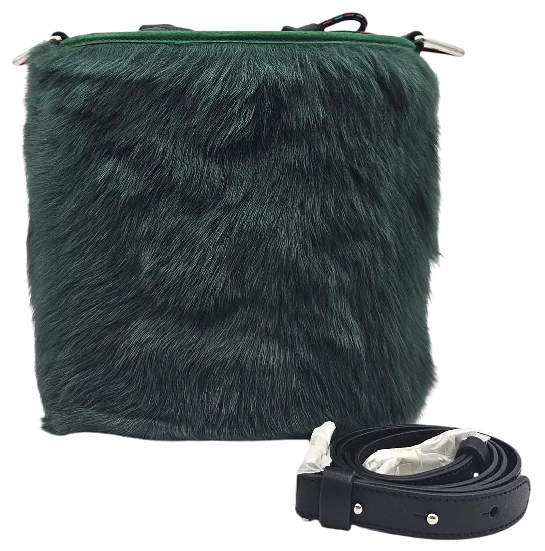 Max V. Koenig Damen plüsch Handtasche, pink/grün - Höhe ca. 25 cm  - Bild 4