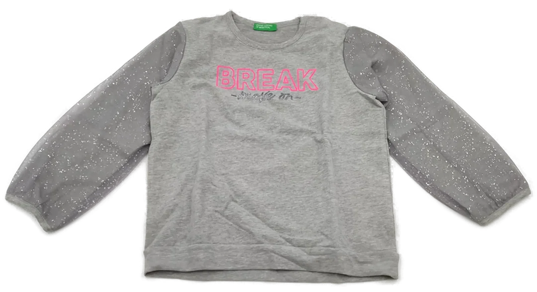 United Colors of Benetton Kinderpullover grau Gr. 104 – Bild 1