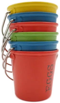 6 Kleine Eimer - für Eier, Aufbewahrung usw. - Bild 2