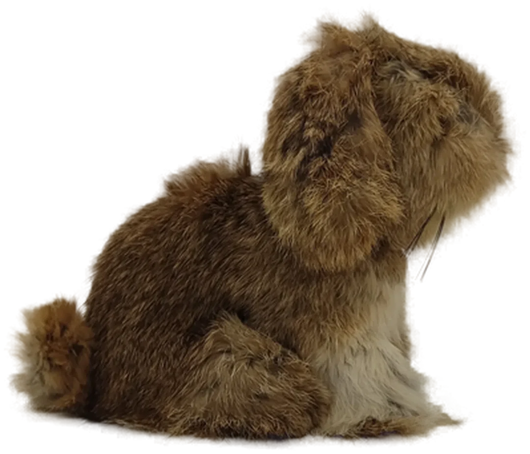 Kuscheltier Hase 20 cm sitend, dunkelbraun  – Bild 3