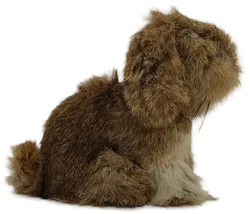 Kuscheltier Hase 20 cm sitend, dunkelbraun  - Bild 3