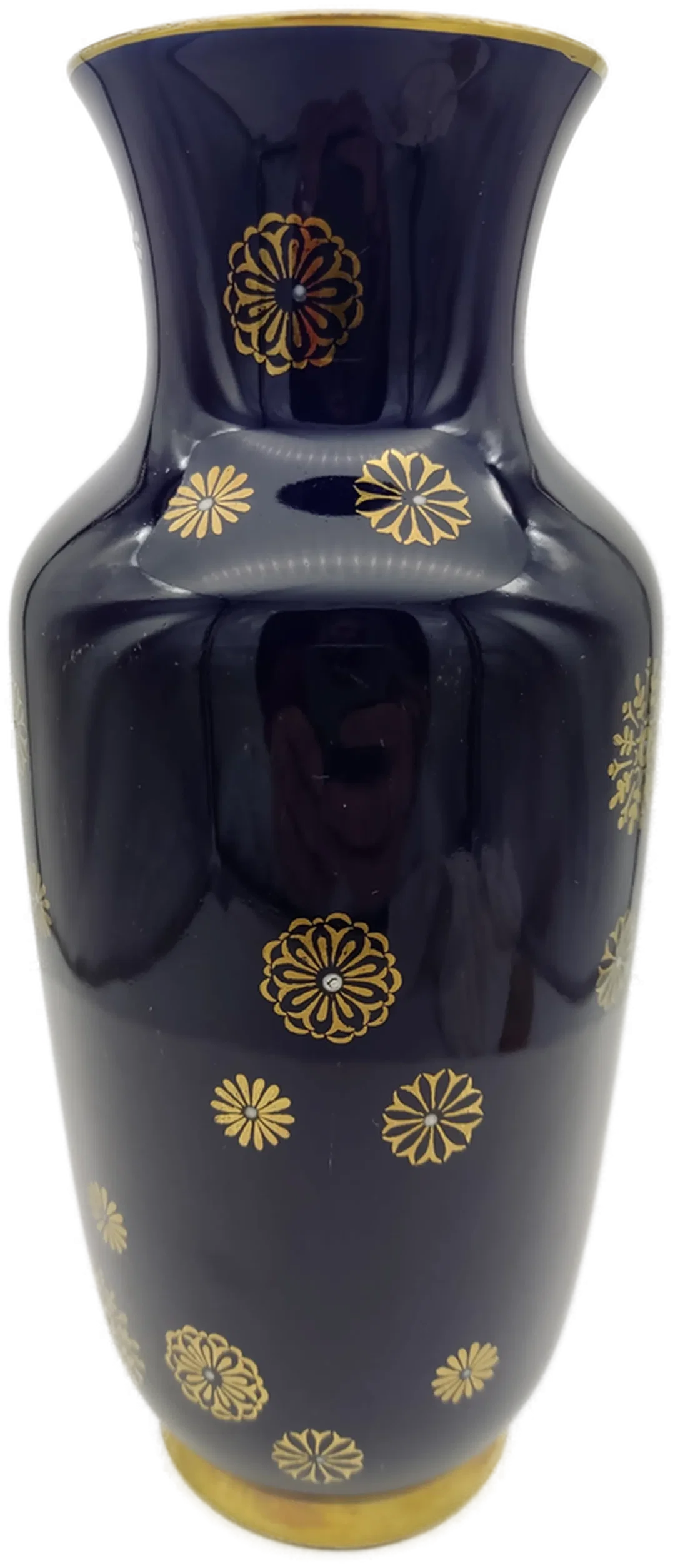 Porzellan Vase Echt Kobalt Gold  | Aus Thüringischen Manufaktur – Bild 3
