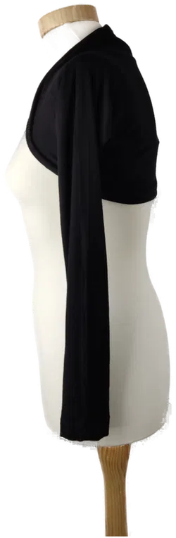 Bolero 'Amisu', langarm und sehr kurz geschnitten, schwarz, Größe XS - Bild 2