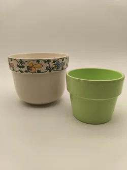 Set Portugal, 2 Übertöpfe, Keramik, Handbemalt - Bild 1