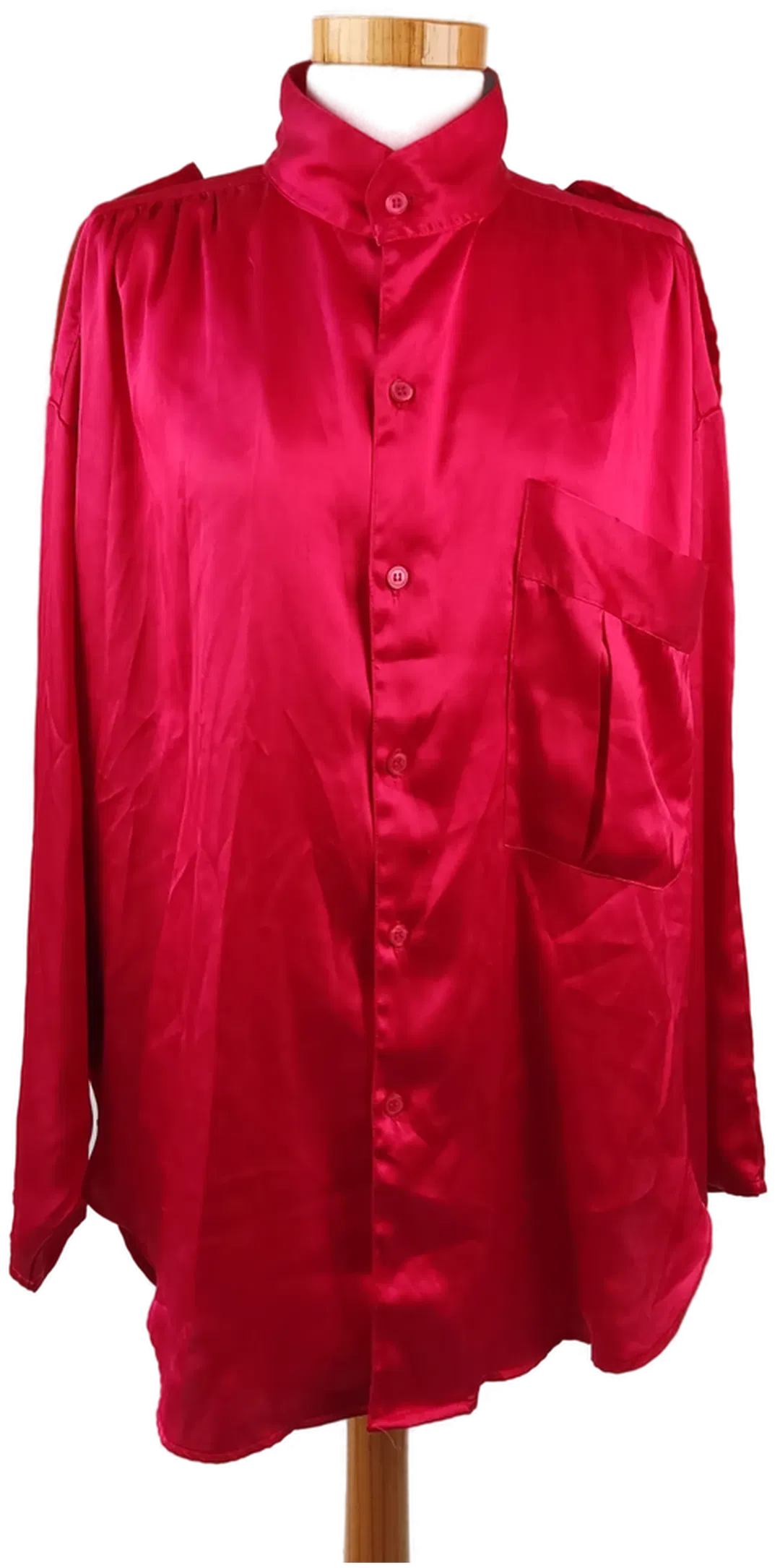 POMME Damen Satinbluse himbeerrot - Gr. L - Bild 1