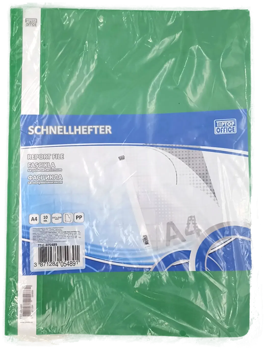 TIPTOP OFFICE Schnellhefter grün 10 Stk. A4 - Bild 1
