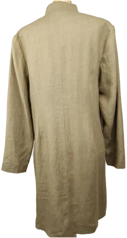 Damenmantel Stehkragen ohne Knöpfe beige - XL/42 - Bild 2