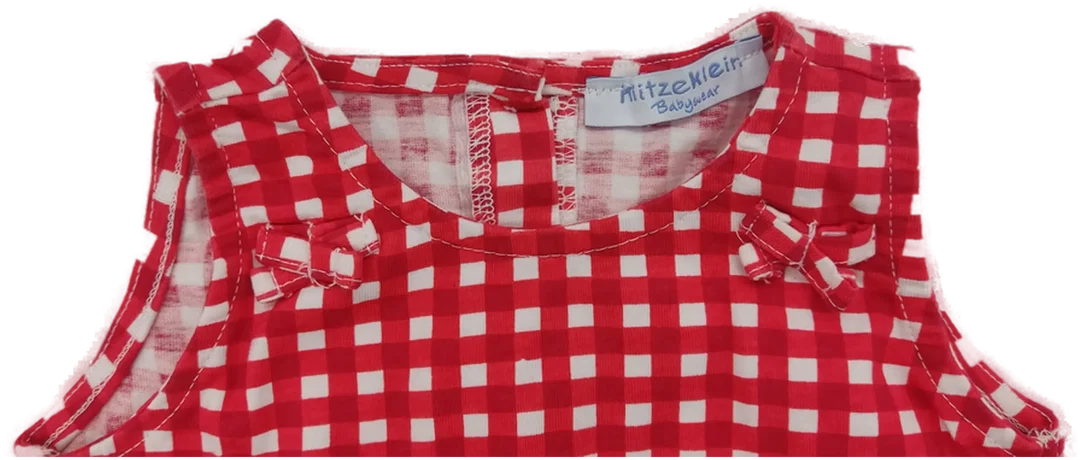 Klitzeklein Babywear Babykleid mit Tuch in rot-weiß, Größe 62 – Bild 4