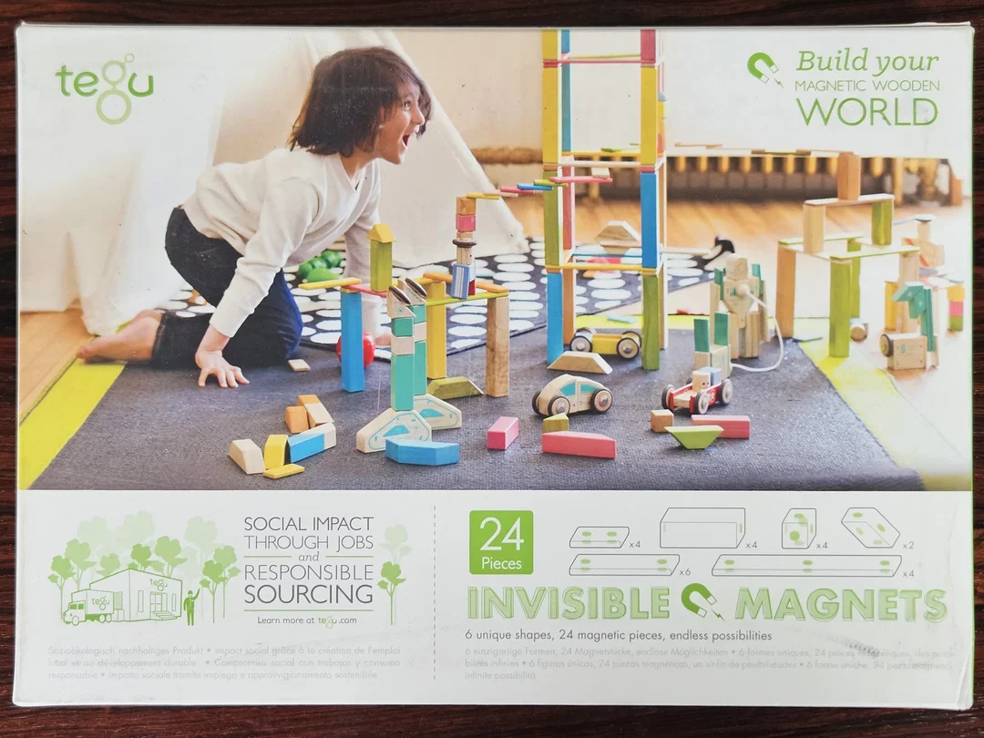 Magnetic Wooden Blocks Classic. - Holzmagnetbausteine (24teilig) - tegu – Bild 3