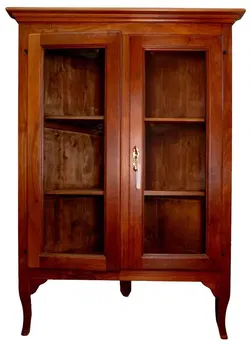 Vintage Biedermeier Eckschrank, Mahagoni, 2-türig mit Glas - Bild 1