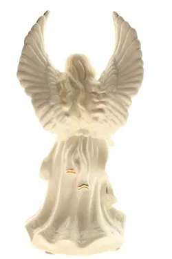 Porzellan Engel mit Kreuz & Taube – Spieluhr – ca. 26,5 cm - Bild 2