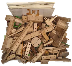 Matador Konvolut Holzspielzeug mit Bauanleitungen ca. 4,4 kg - Bild 3