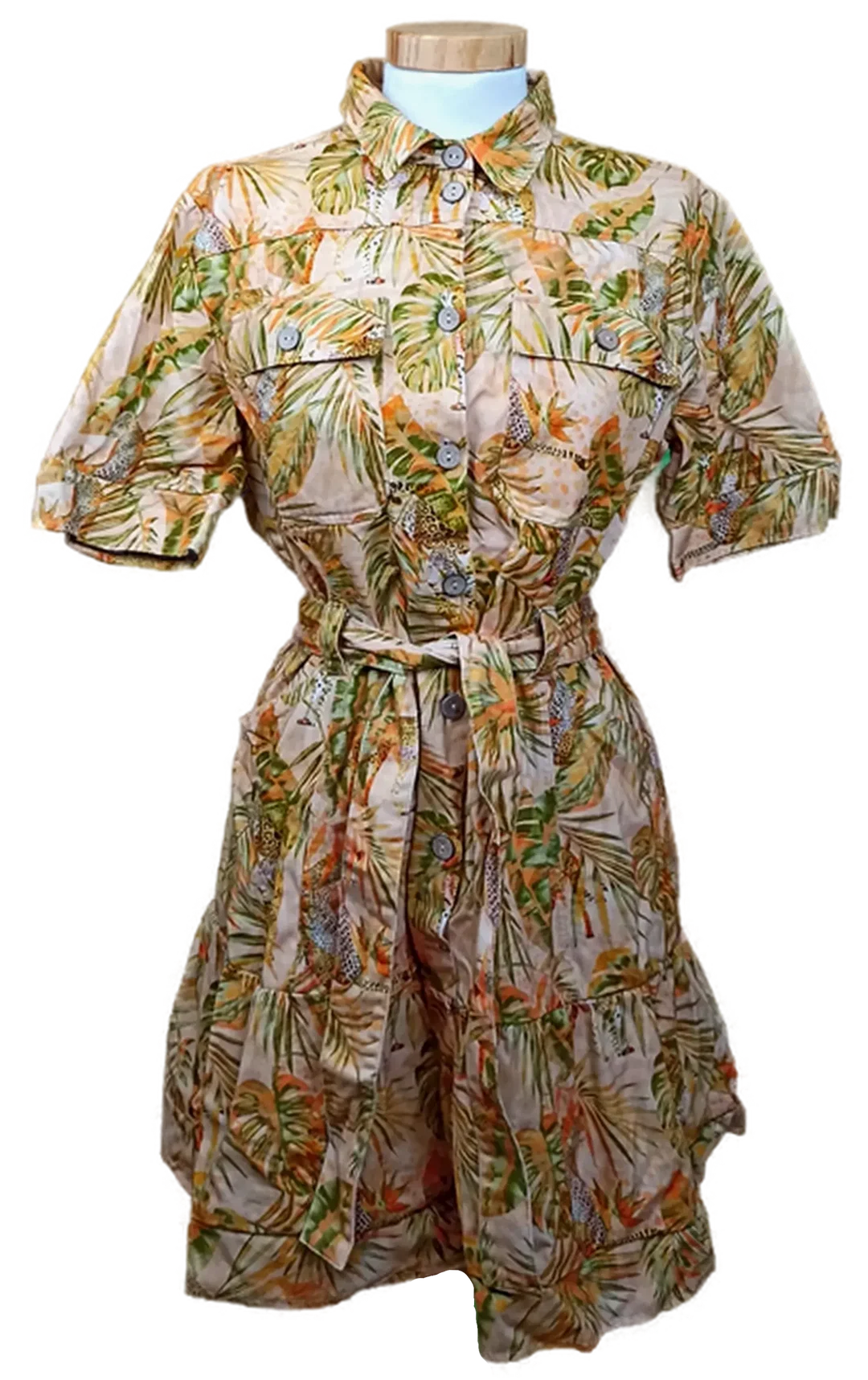 Desigual Damen Midikleid orange gemustert Gr. L - Bild 1