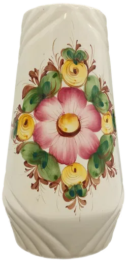  Keramikvase mit Blumenmuster, Landhausstil - Bild 1