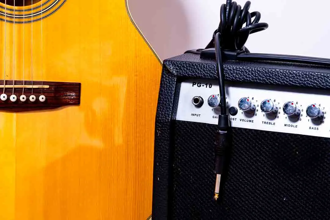 Cort Acoustic Gitarre SJ-3F mit Verstärker PG-10 und Kabel – Bild 2