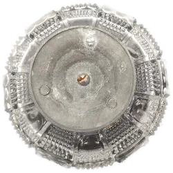 Alte Glasschüssel mit Metallfuß - Bild 5