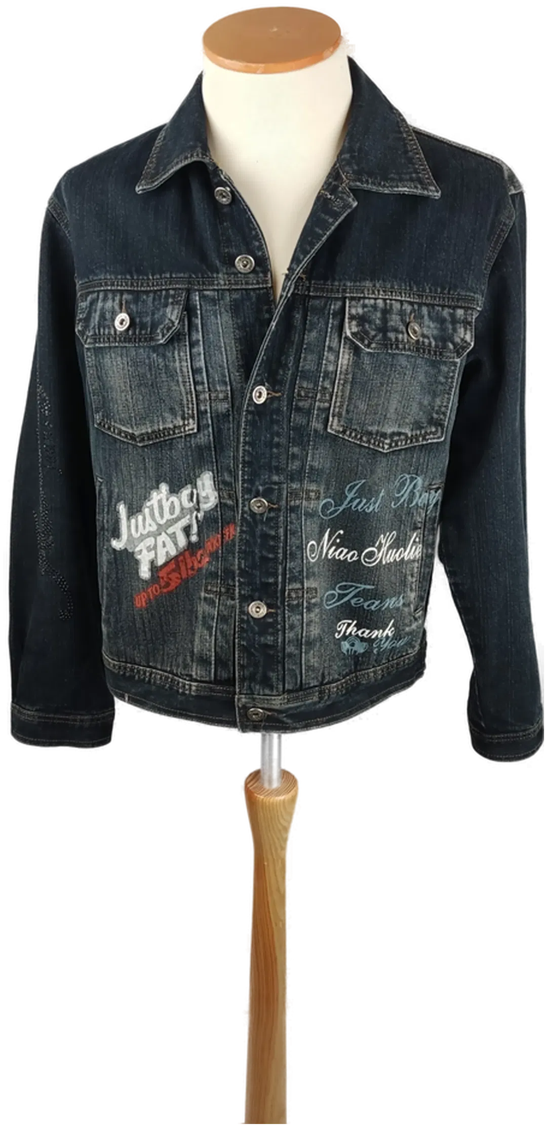 Herren Jeansjacke Just Boy, Gr. L, mit trendigen Applikationen - Bild 1