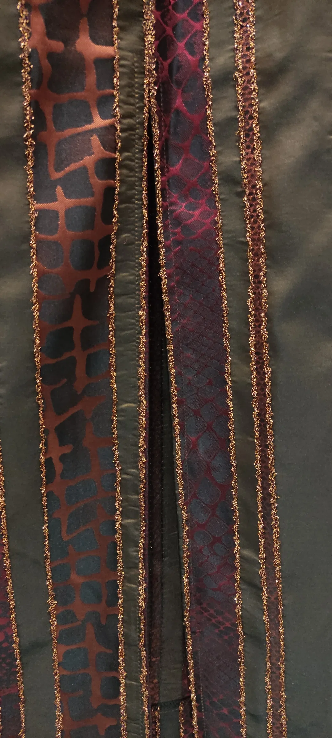 Maxi-Abendkleid Bronzestreifen | Petra  Wiechmann Euro 42 – Bild 7