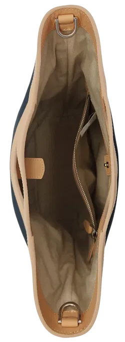 Max V. Koenig Damen Handtasche, marine/beige - mittel - Bild 3