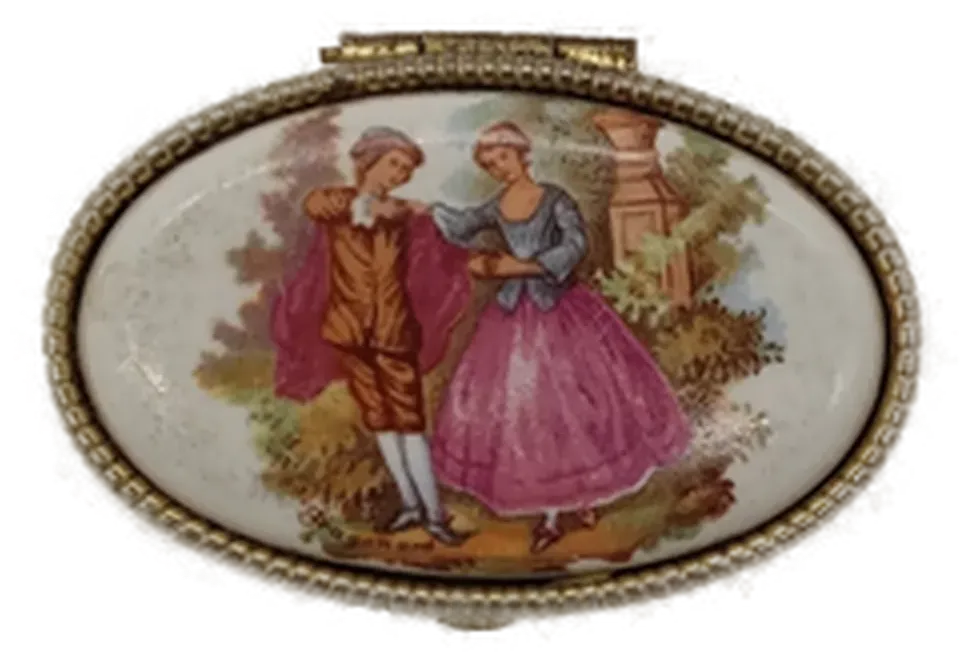 Pillendöschen Vintage Limoges Schmuckbox - Bild 1