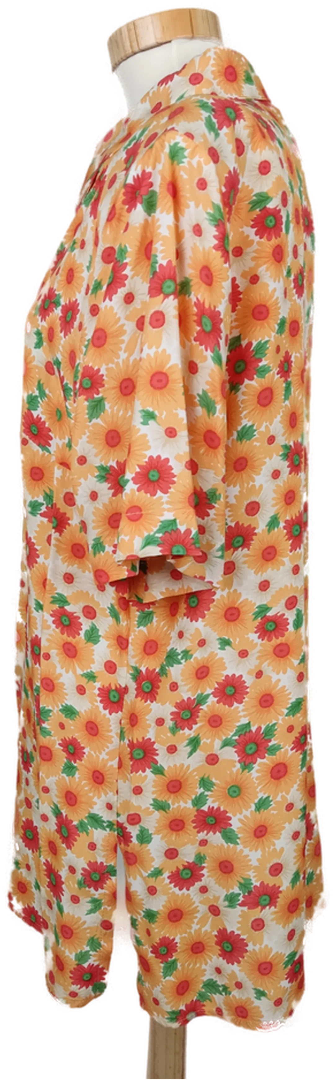 Vintage Damen Longbluse, orange - Gr. M – Bild 2