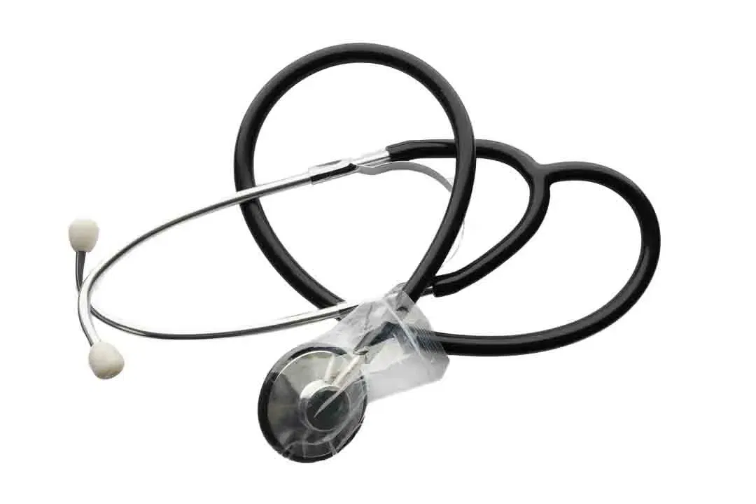 MED COMFORT QUALITY Flach-Stethoskop mit Tasche in schwarz - Bild 1