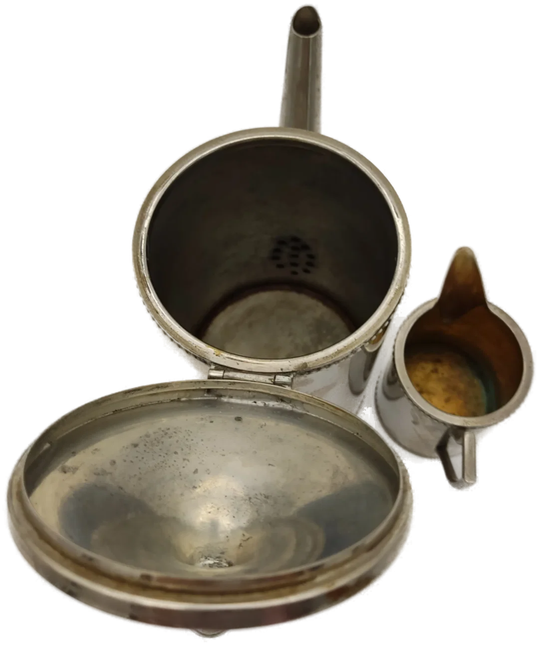 alte Tee und Milch-Kanne Metall – Bild 5