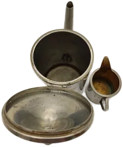 alte Tee und Milch-Kanne Metall - Bild 5