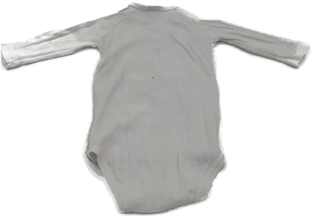 Sanetta Baby Body, langarm, V-Ausschnitt, weiß, Größe 62 - Bild 1