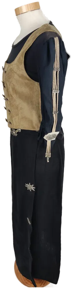 Trachtenkleid 3tlg., schwarz/braun mit Dekor, Größe S - Bild 4