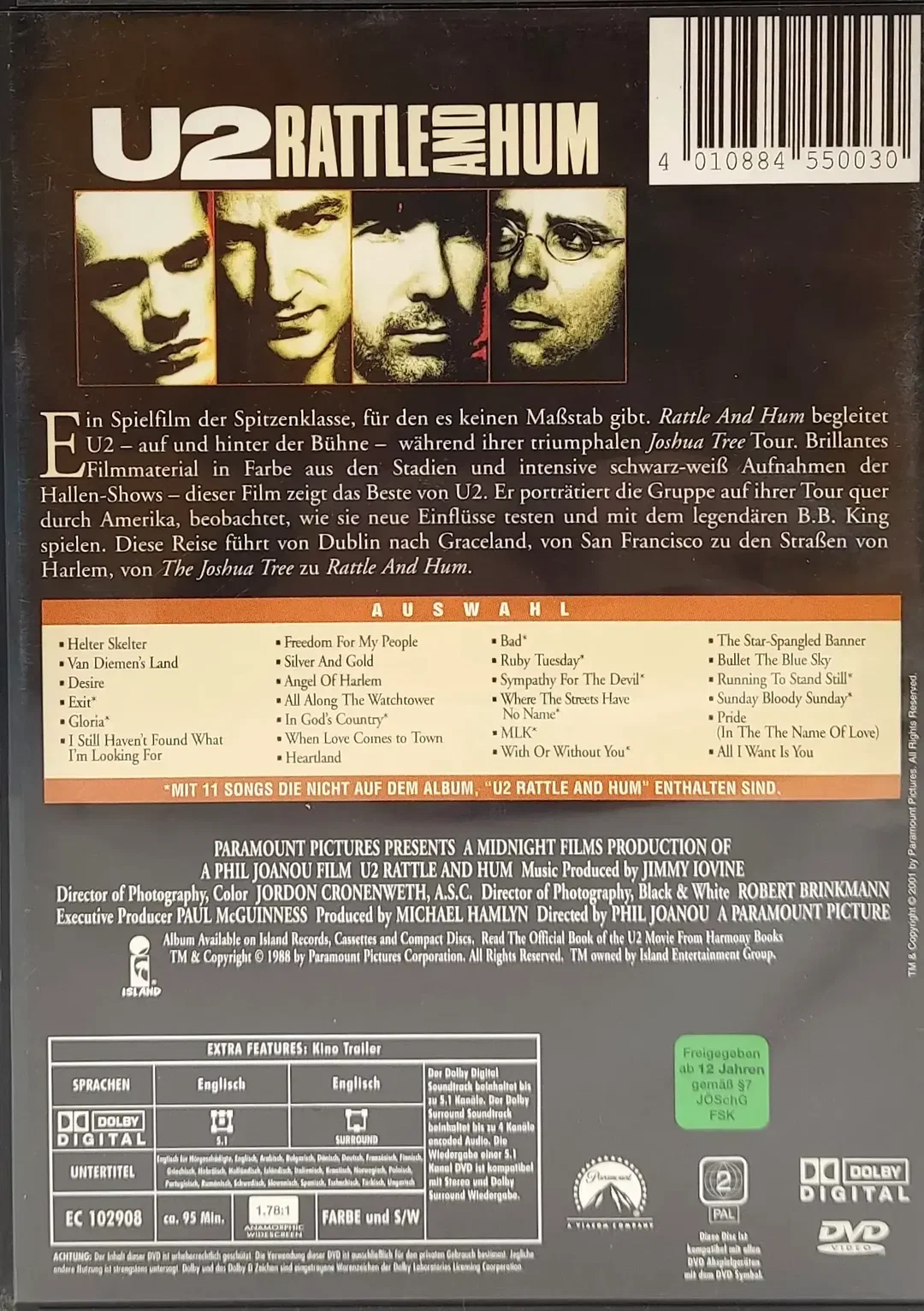 DVD "U2 Rattle And Hum"  – Bild 2