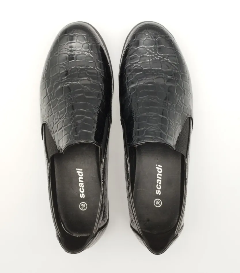 Scandi Damenschuhe Reptil-Look - Gr. 38 – Bild 4