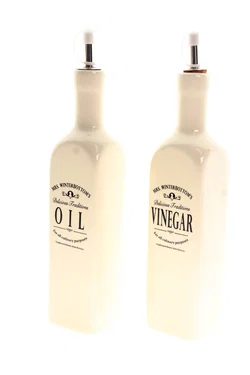 Öl & Essig Spender Set „Mrs. Winterbottom’s“ – Keramikflaschen mit Ausgießer - Bild 2