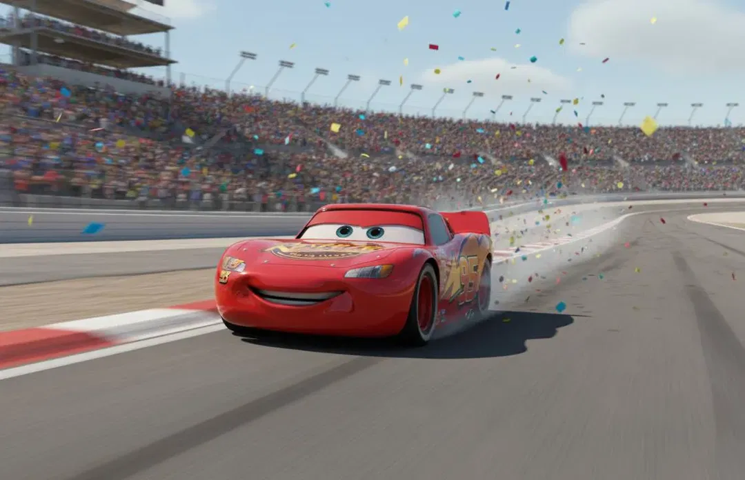 Disney Pixar Cars – Lightning McQueen Modellauto mit Motorhaube zum Öffnen - Bild 1